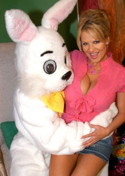 Big titted blonde MILF babe Kelly Madison gets fucked by a guy in a Easter Bunny costume